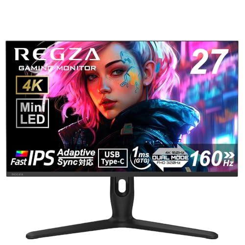 REGZA 27インチ 4K ゲーミングモニター　RW-G278R Amazon.co.jp: REGZA ゲーミングモニター 27インチ Mini LED 量子